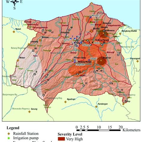 Overlay of small reservoir locations and drought severity map. | Download Scientific Diagram