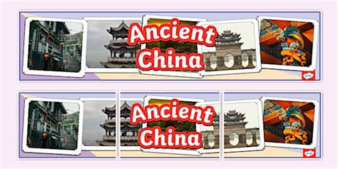 New Ancient China Photo Display Banner Lehrer Gemacht