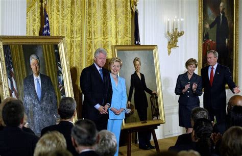 Portraits of George W. Bush and Bill Clinton Are Back on Prominent Display at White House - The ...