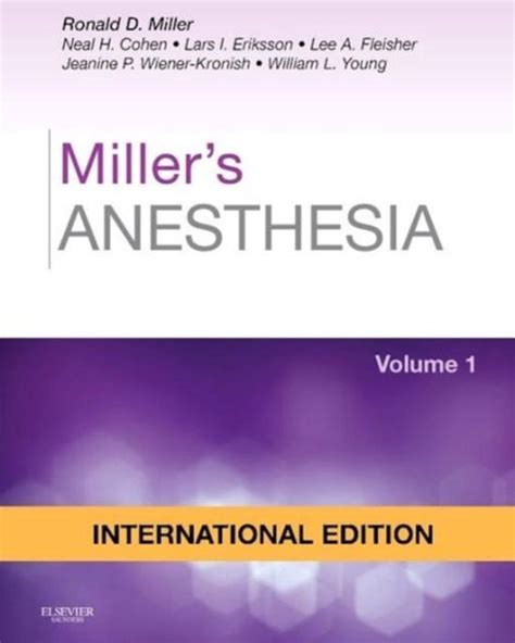 Miller S Anesthesia International Edition 2 Volume Set Ronald D