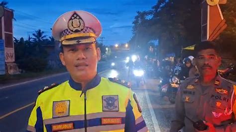 Puluhan Pemudik Motor Dikawal Satlantas Polresta Bandar Lampung