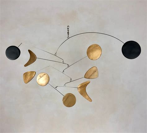 Brass And Black Hanging Mobile Kinetic Mobile Art Mobile Modern