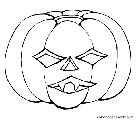 Coloring Scary Pumpkin Iheartcraftythings Sketch Coloring Page