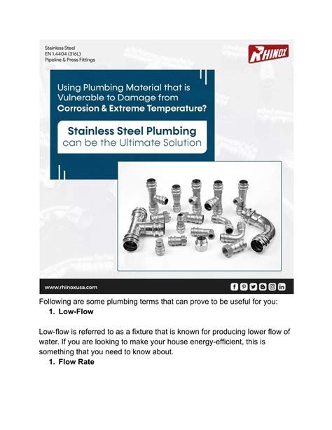 Ppt Some Common Plumbing Terms And Tips Powerpoint Presentation Free