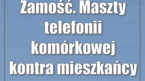 Zamo Maszty Telefonii Kom Rkowej Kontra Mieszka Cy Cda