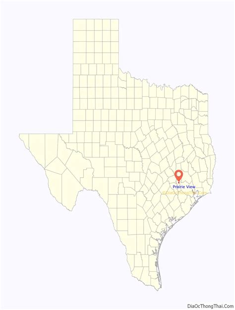 Map of Prairie View city, Texas - Thong Thai Real