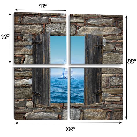 Longshore Tides Window Open To Sailing Boat Pieces Print Wayfair Canada