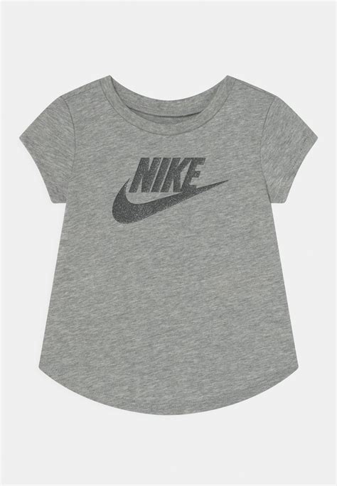 Nike Sportswear Futura Tee T Shirt Print Grey Heather Grau Meliert