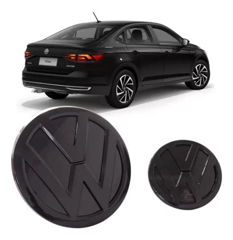 Kit Emblemas Vw Grade Mala Black Virtus Tsi Comfortline Corre Que Ta