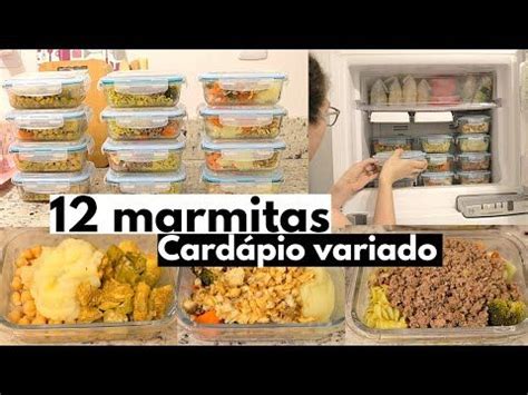 MARMITAS CONGELADAS DA SEMANA Preparo E Montagem YouTube Marmita