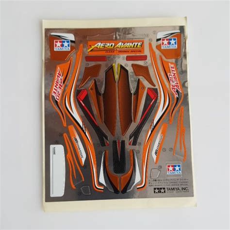 Tamiya Sticker Aero Avante Clear Orange Shopee Singapore