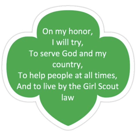 "Girl Scout Promise sticker" Stickers by Shancookies | Redbubble