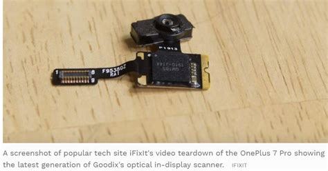 Goodix Under-Display Fingerprint Sensor - F4News