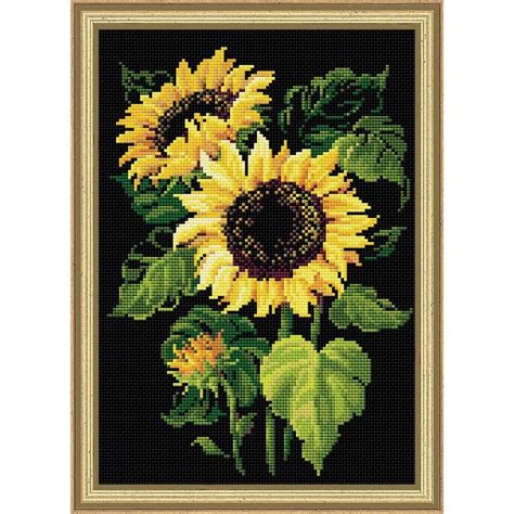 Riolis Sunflowers Diamond Painting Cross Stitch Sunflower Sunflower