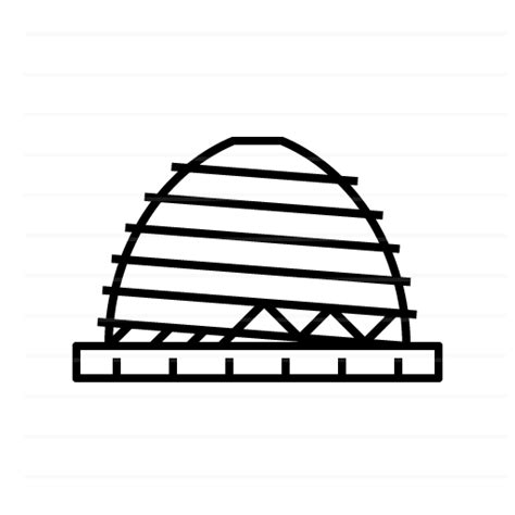 Kigali – Rwanda: Kigali Convention Centre (outline) - Landicons