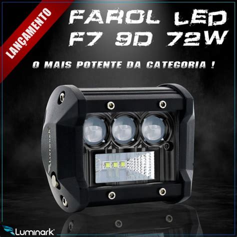 Par Farol Milha F Led D Foco Combo Forte Universal Moto Frete Gr Tis