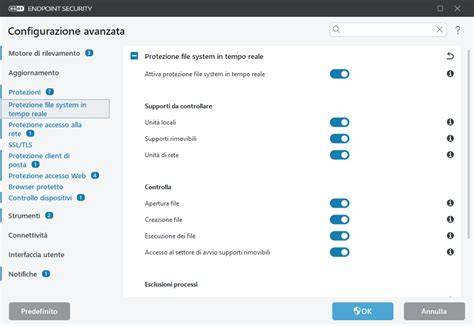 Protezione File System In Tempo Reale ESET Endpoint Security Guida