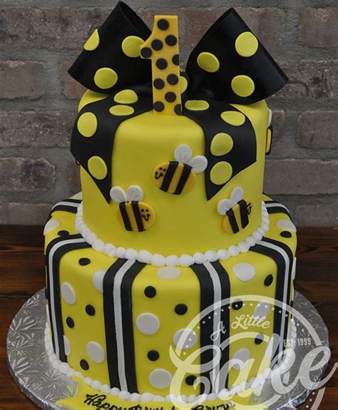 Bumblebee Themed 1st Birthday Cake