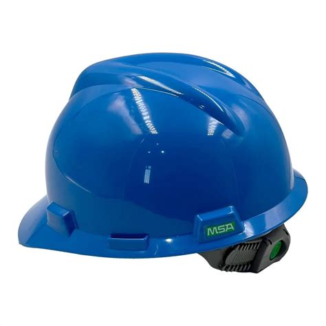 Capacete MSA V Gard C Carneira Push Key E Jugular Azul CA 498