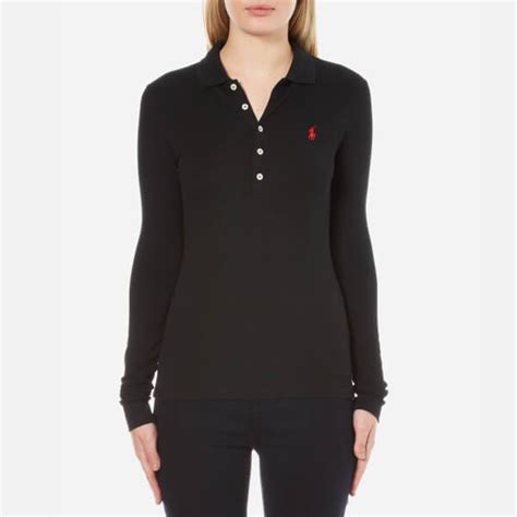 Polo Ralph Lauren Women S Long Sleeve Julie Polo Shirt Polo Black