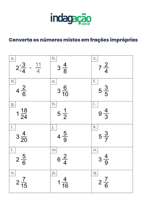 Numeros Mistos 5 Ano - 5