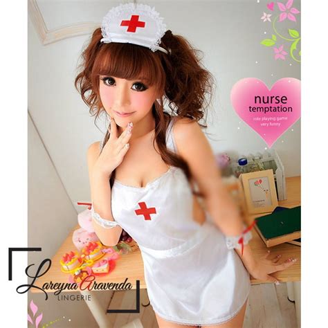 Jual Lingerie Set Lingerie Seksi G String Bando Model Cosplay Nurse