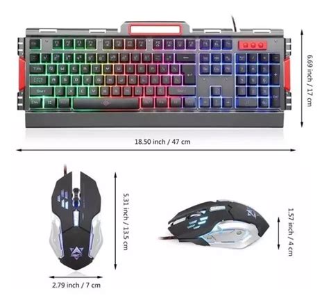 Combo Teclado Mouse Gamer Metalico Retroiluminado Usb K 33 En Venta