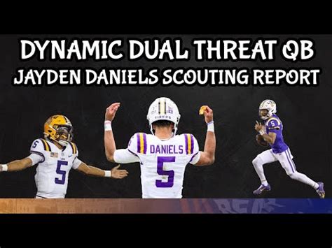 Jayden Daniels Scouting Report LSU QB Bears Draft Targets YouTube