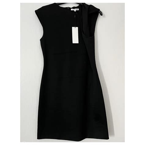 Helmut Lang Robe D Bardeur Torsad E Noire Viscose Ref Joli