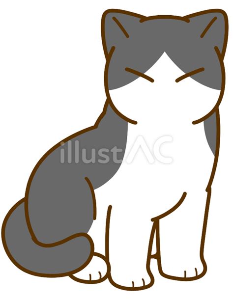 座るぶち猫イラスト No 24621811｜無料イラスト・フリー素材なら「イラストac」