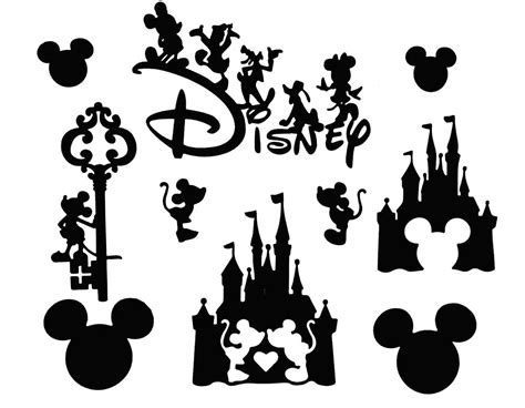 Walt Disney And Mickey Mouse Silhouette