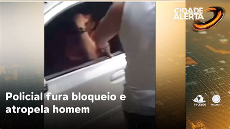 Policial Fura Bloqueio E Atropela Homem Que Estava Recebendo Socorro Na