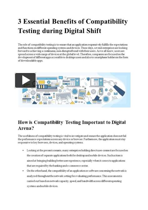 Ppt 3 Essential Benefits Of Compatibility Testing During Digital Shift Powerpoint Presentation