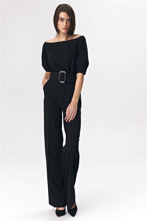 Black Jumpsuit With Belt