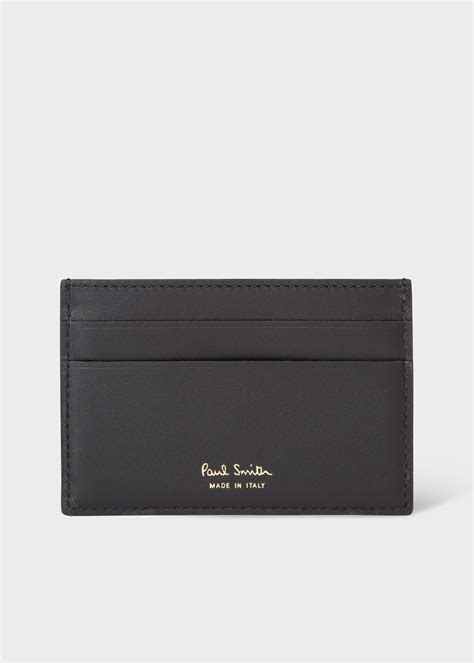 Paul Smith Men S Black Leather Monogrammed Credit Card Holder King S