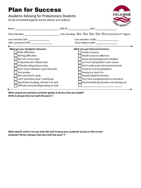 Fillable Online Cla Probation Self Assessment Form Fax Email Print