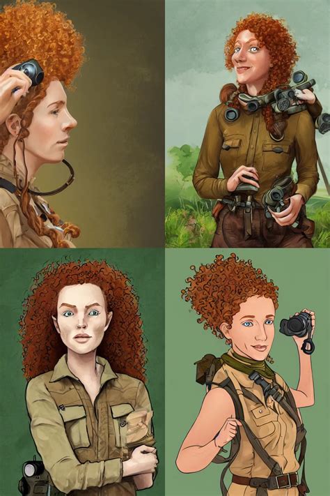 Krea Concept Art Portrait Of An Adventurer Woman With Curly Ginger