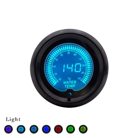 Mm Universal Car Color Selectable Lcd Digital Water Temp Gauge