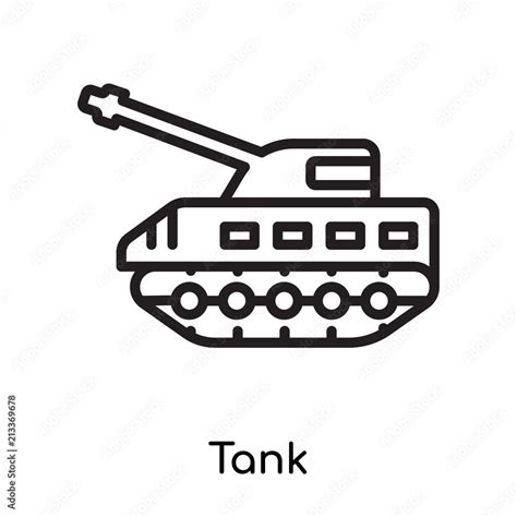 Tank Icon Vector Sign And Symbol Isolated On White Background Tank