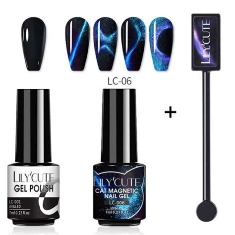 LS16284 ensemble de vernis à ongles UV LED pailletés Gel magnétique