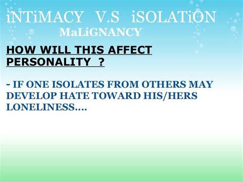 Intimacy Vs Isolation