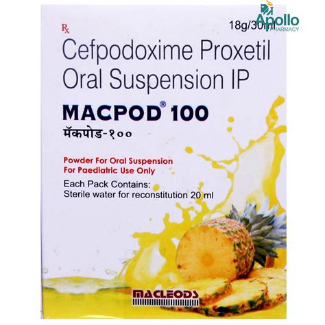 Macpod 100 Powder For Oral Suspension 30 Ml Price Uses Side Effects