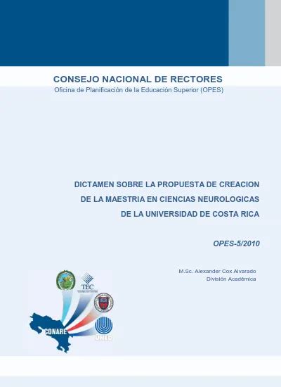 Dictamen sobre la propuesta de creación de la maestría en ciencias