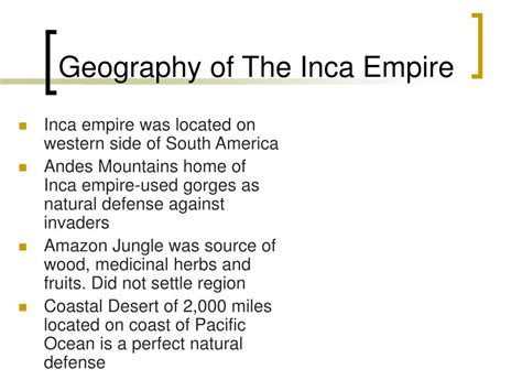 Ppt The Inca Powerpoint Presentation Free Download Id610977