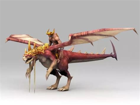 Warrior Riding Dragon Free 3d Model - .Fbx - Open3dModel