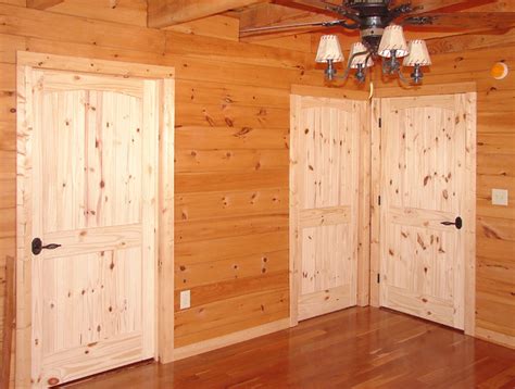 Rustic Knotty Pine Doors Made From Solid Wood Traditional Hall