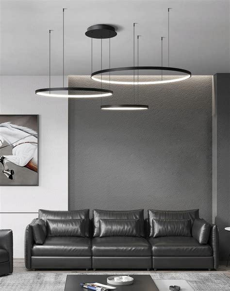 Czarna Lampa Wisz Ca Silva Iv Smart Home Okr Gi Led Ring Cm