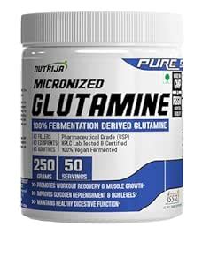 NutriJa Micronized Glutamine Powder Amino Acid Supplement Support