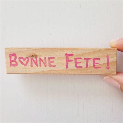 Tampon Bois Bonne Fête