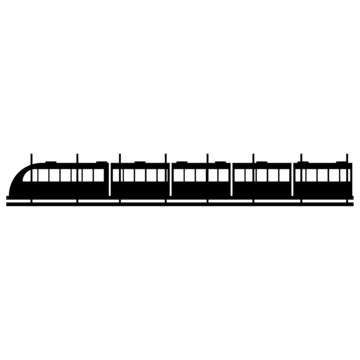 Train Vector Silhouette Subway Vector, Vector, Silhouette, Subway PNG and Vector with ...